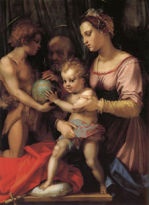 Holy Family with St. John young, Andrea del Sarto